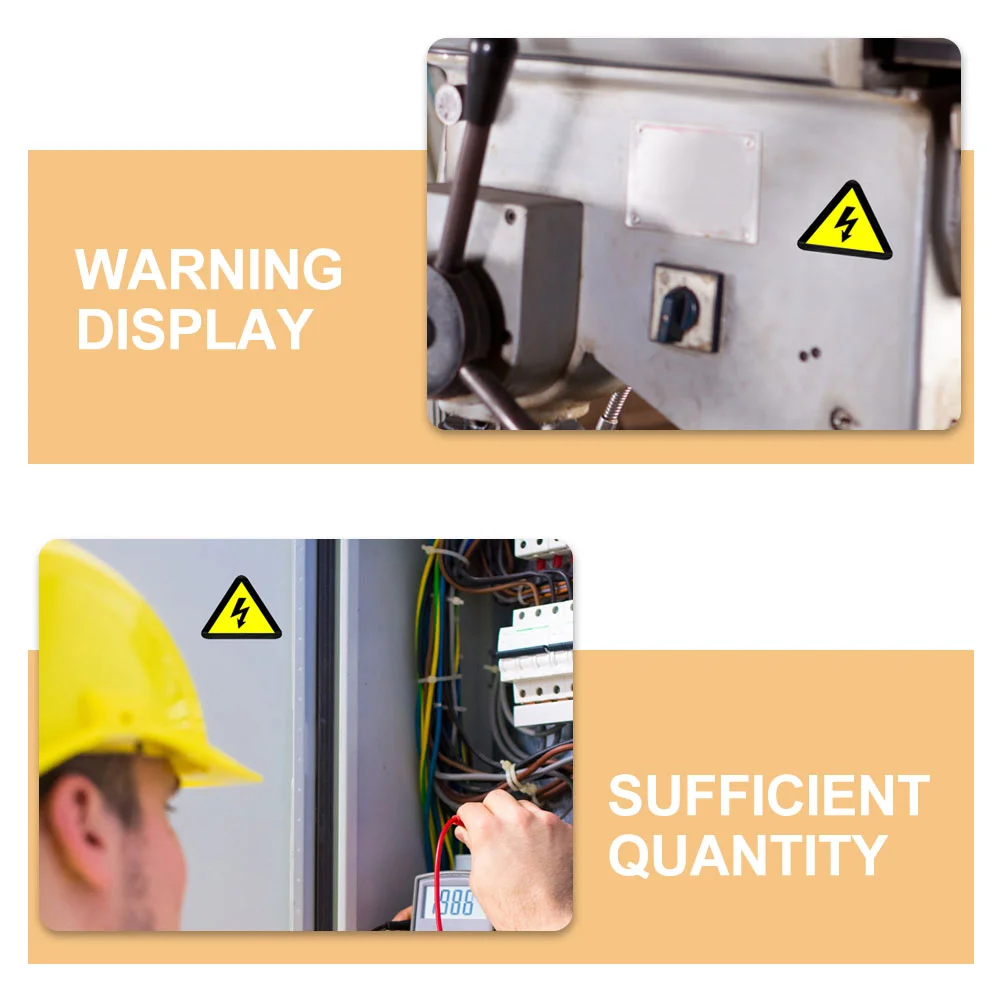 10 PCS Anti-electric Shock Sign Sticker Warning Stickers High Voltage Signs The Electrical Yard