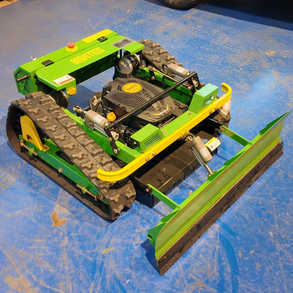 โรงงานผลิตเครื่องตัดหญ้าแบบรีโมทคอนโทรล ขายตรง เครื่องตัดหญ้าอุตสาหกรรมกำลังสูง พร้อมที่ตัดหิมะ