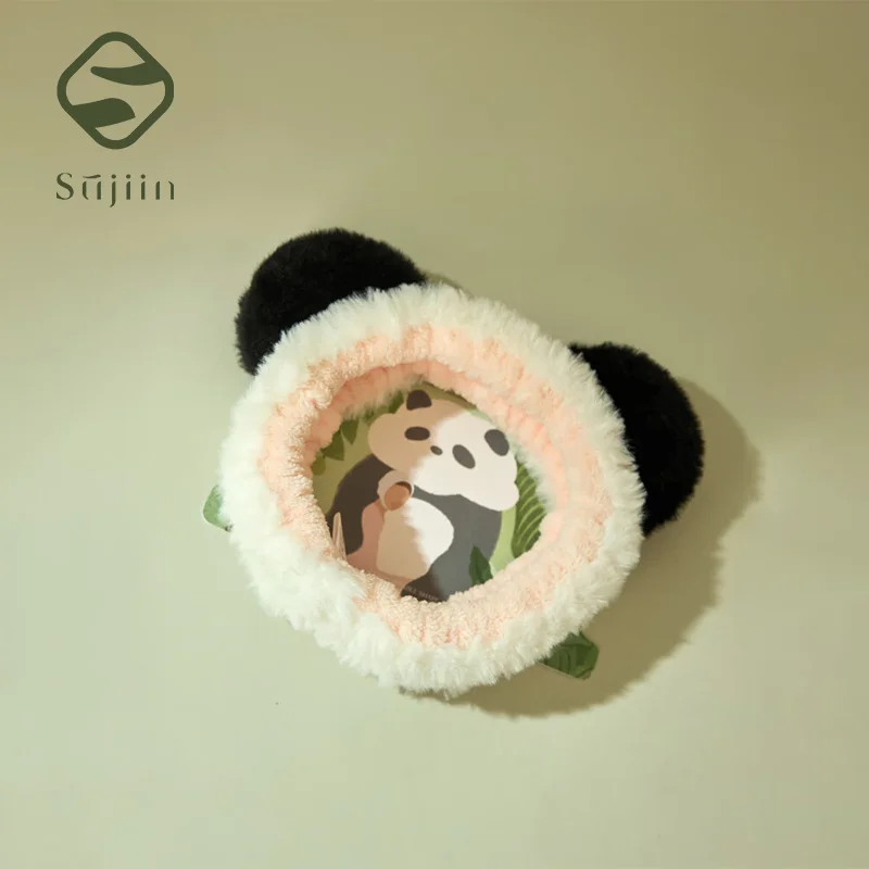 

SUJIIN Cute Panda Graphic Hairband Women Wash Face Hair Holder Hairbands Woman Soft Comfortable Girls Hair Accessories ZPFD