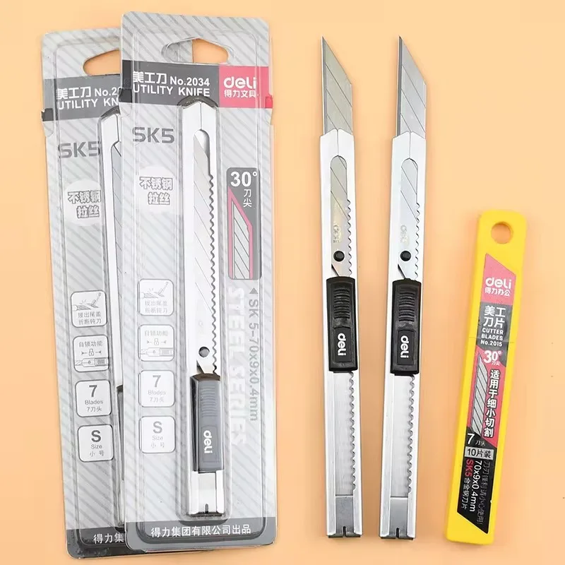 Delixi Small Wallpaper Knife Titanium Alloy Art Knife Blade Large Box Small Knife Paper Cutting Knife