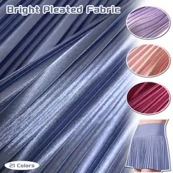 50x150cm Soft Bright Pleated Fabric Metallic Organ DIY Pettiskirt Dress Quilting Sewing Performance Materials DIY Dress Supplies