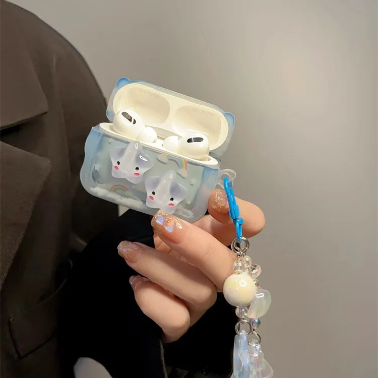 الطازجة قوس قزح ستار ل Airpods Pro 2nd واقية ل أبل Airpods 4 2/1 3rd الجيل بلوتوث اللاسلكية حقيبة سماعة الاذن