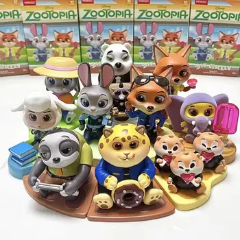 Figuras de la serie Zootopia de Disney: Siéntate obedientemente, Flash Finnick, adornos de escritorio, juguetes para niños, regalos. 10 best sales Caja sorpresa kawaii - №10