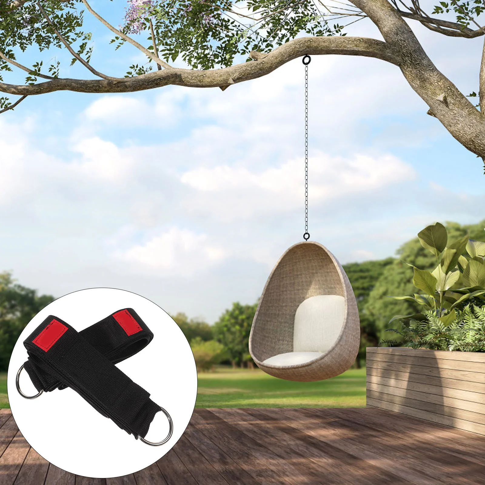 2 pcs Strap S Hook Heavy Hammock Rope Duty Nylon Rope For Tree Hammock Hanging Kit Outdoor Backyard Use