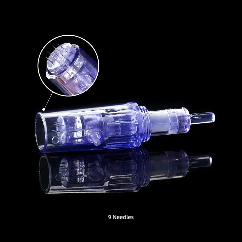 10PCS Microneedle Cartridges Screw Suits 2 in 1 Mini Water Mesotherapy Injector Nano 9/12/36/42/ Nano/ 3D/5D Auto Derma Pen