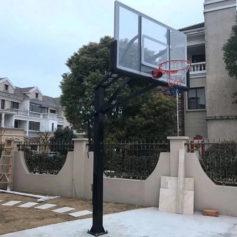 Factory Customization Adjustable Portable Outdoor Basketball Hoop Stand with Padding for Court Equipment