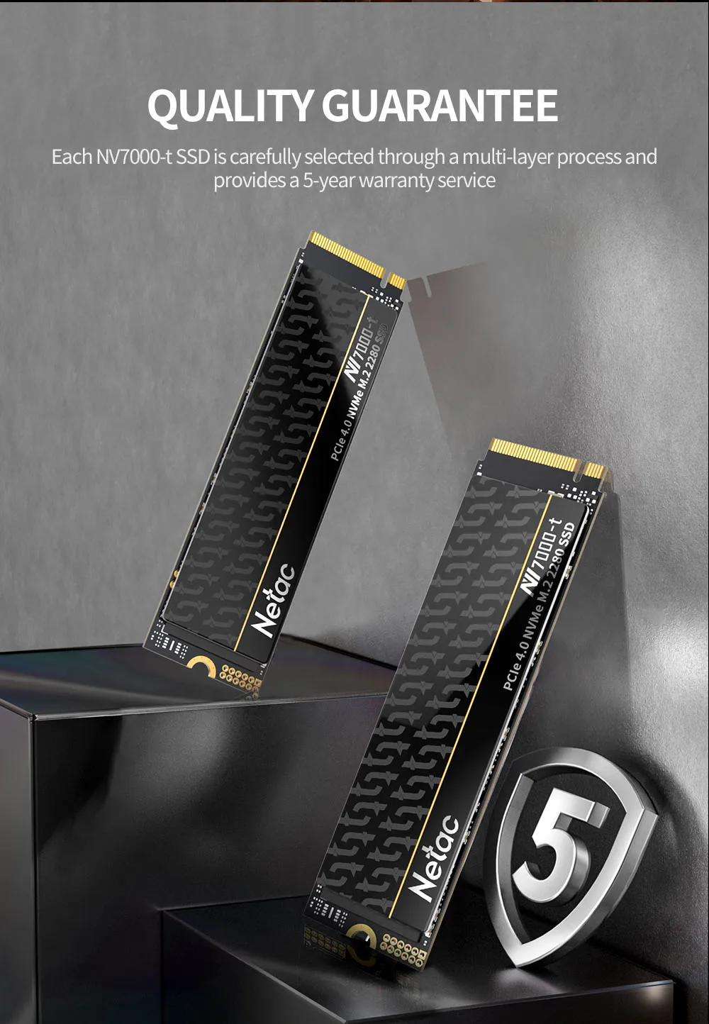 Netac SSD 1TB 2TB SSD NVMe M2 4TB 512GB PCIe 4.0 X4 M.2 2280 Festplatte Interne Solid-State-Laufwerke NVME SSD für PS5 Laptop NV7000t – Detail 12