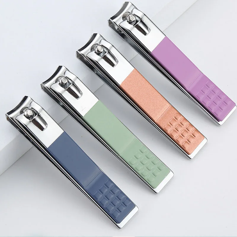 Nail Clippers Stainless Steel 3-Piece Color Nail Clippers Set Diagonal Nail Clippers Large Size Single Nail Clippersaa