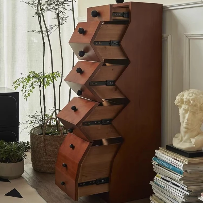 

Solid wood chest household irregular creative entrance cabinet bedroom multi-functional storage bedside cabinet