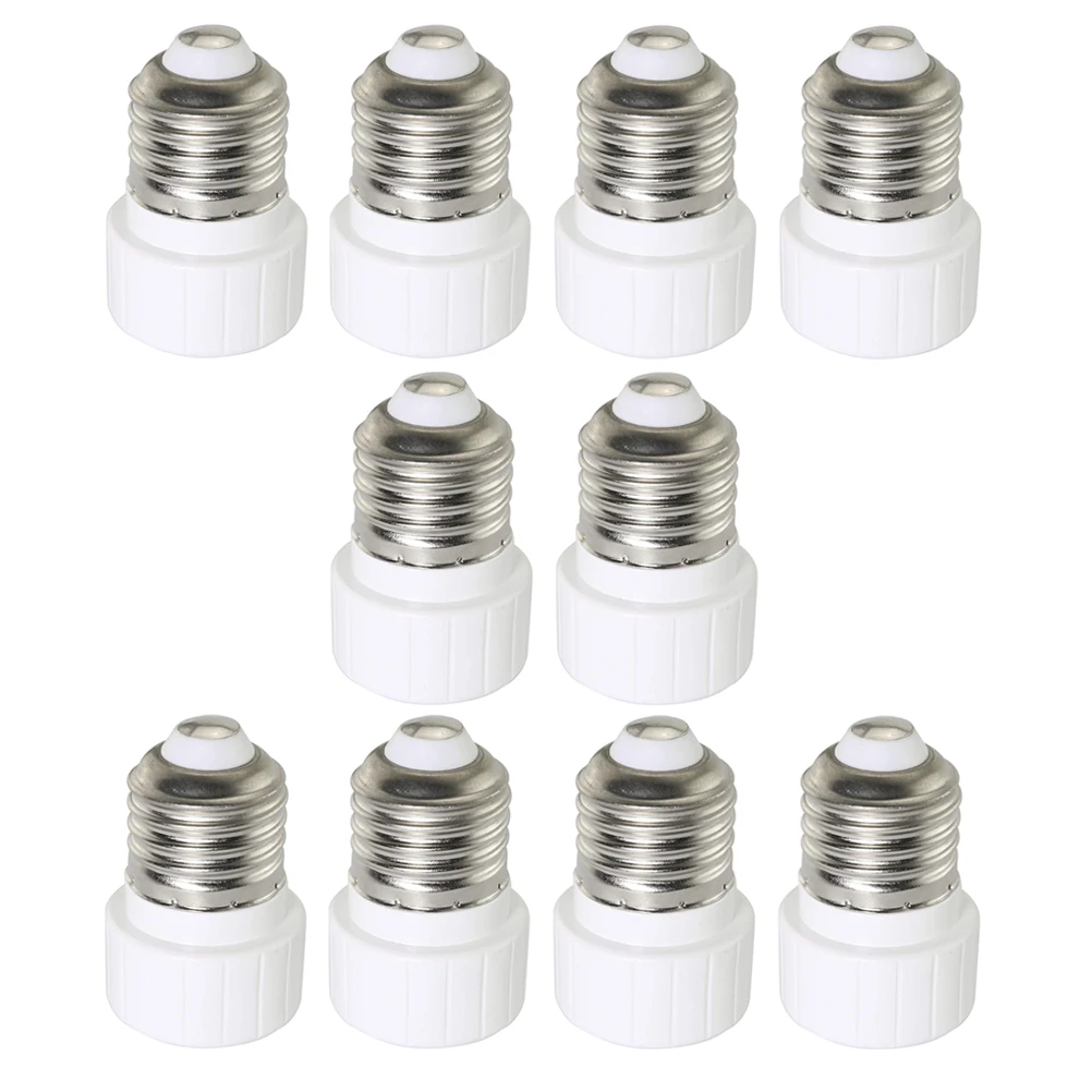 

10 шт. E27 к Gu10, адаптер цоколя лампы, конвертер цоколя для домашнего офиса, отеля, прочный термостойкий адаптер цоколя