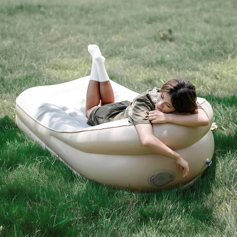 Inflatable Single Bed Bedroom Outdoor Camping Princess Sleeping Bed Travel Girls Design Luxury Sun Cama Lounge Suite Furniture