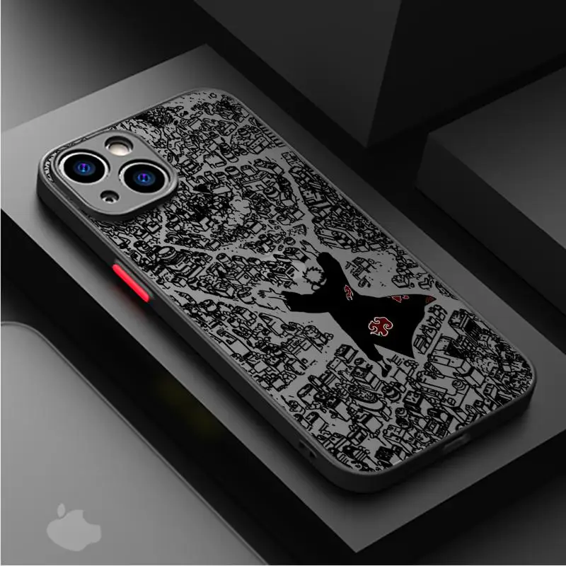 Itachis Pains Case For Apple iPhone 15 11 14 13 12 Pro 7 XR X XS Max 8 Plus 6 6S SE 2022 15Pro Black Matte Phone Funda