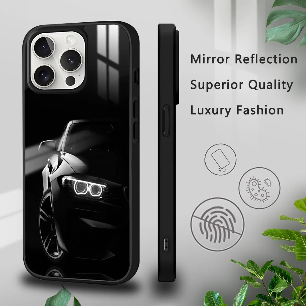 Luxury Cool Car B-BWM Black Phone Case For iPhone 16 15 14 13 12 11 Pro Xs Max Mini Plus Celulares Hard Funda