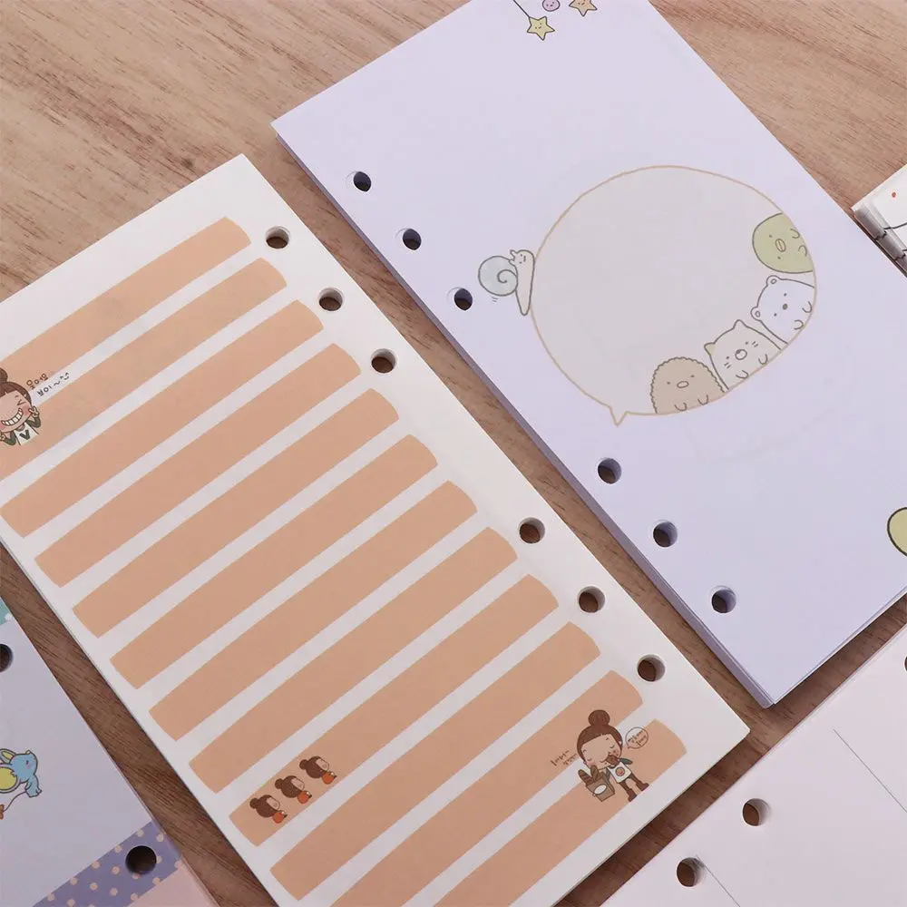 Students School Supplies Daily Planner A5 A6 40 sheet Weekly Paper Refill Binder Inner Pages Notebook Refill Loose Leaf