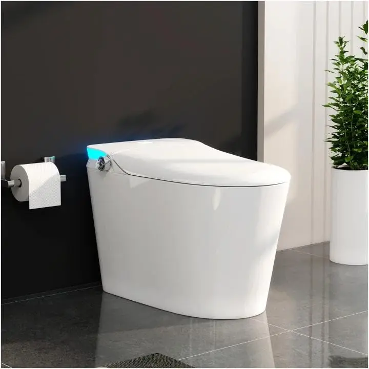 

Smart Toilet with Bidet Built in, Auto Open Close & Auto Flush, Modern Elongated Tankless Toilet for Bathrooms with, Customized