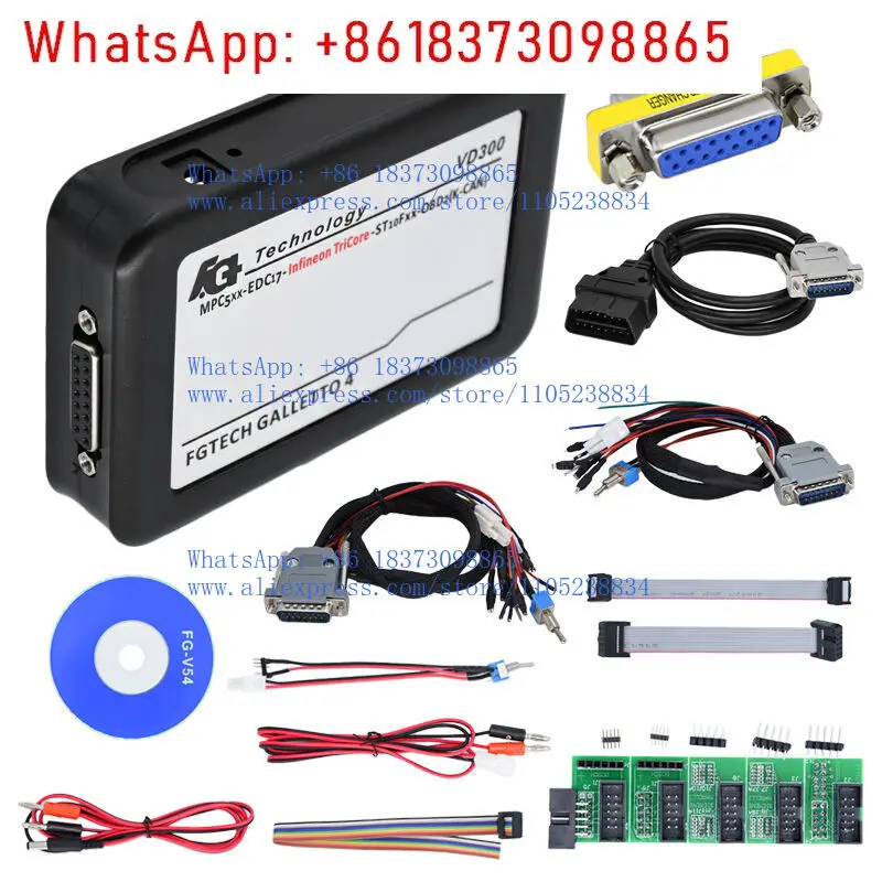 1pcs 2024 Newest VD300 V54 FGTech Galletto 4 Master BDM-TriCore-OBD FG Tech ECU Programmer