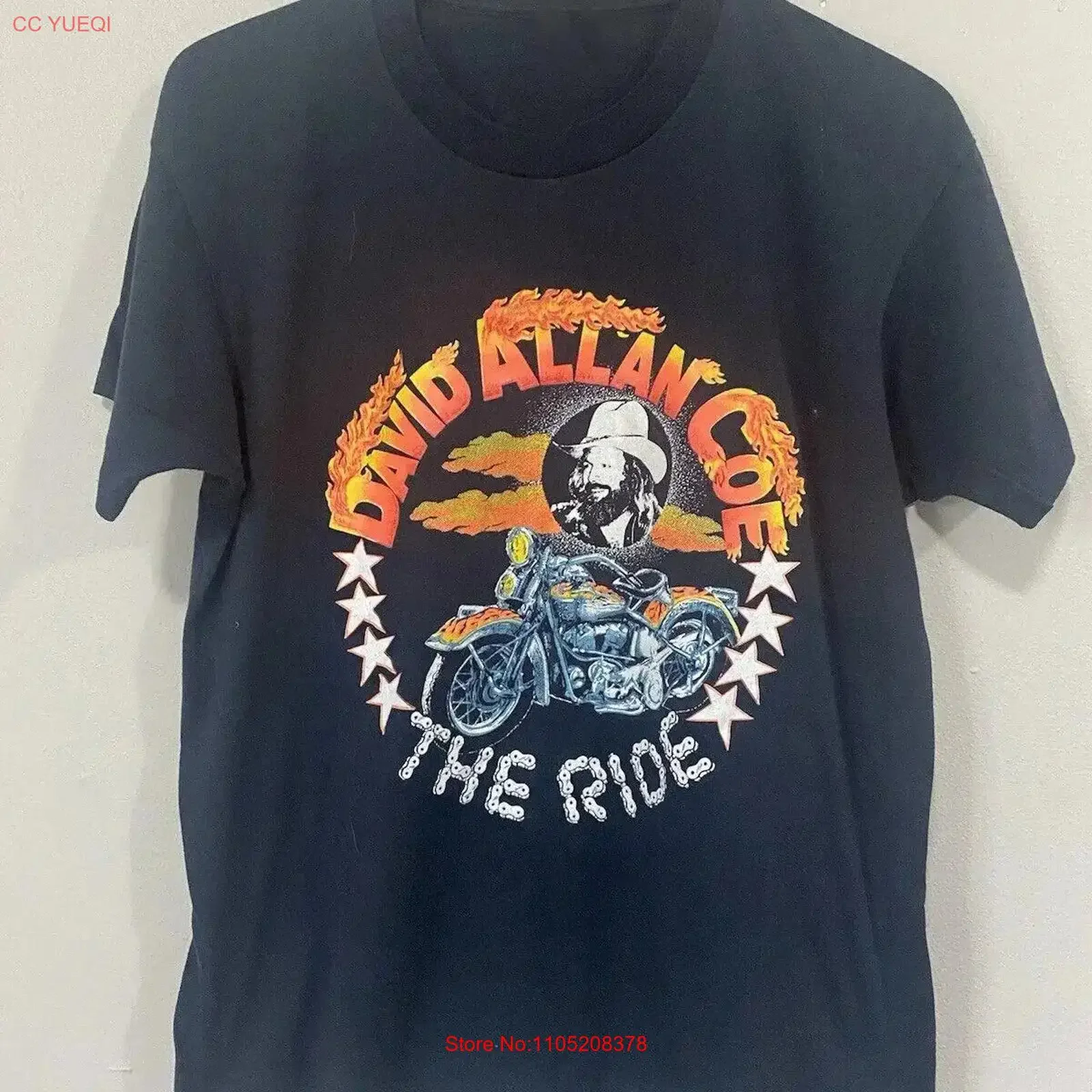 David Allan Coe Bike Week The Ride  Adult Cotton T Shirt S 23XL vintage Washed Breathable homme Stylish Unisex Casual Versatile
