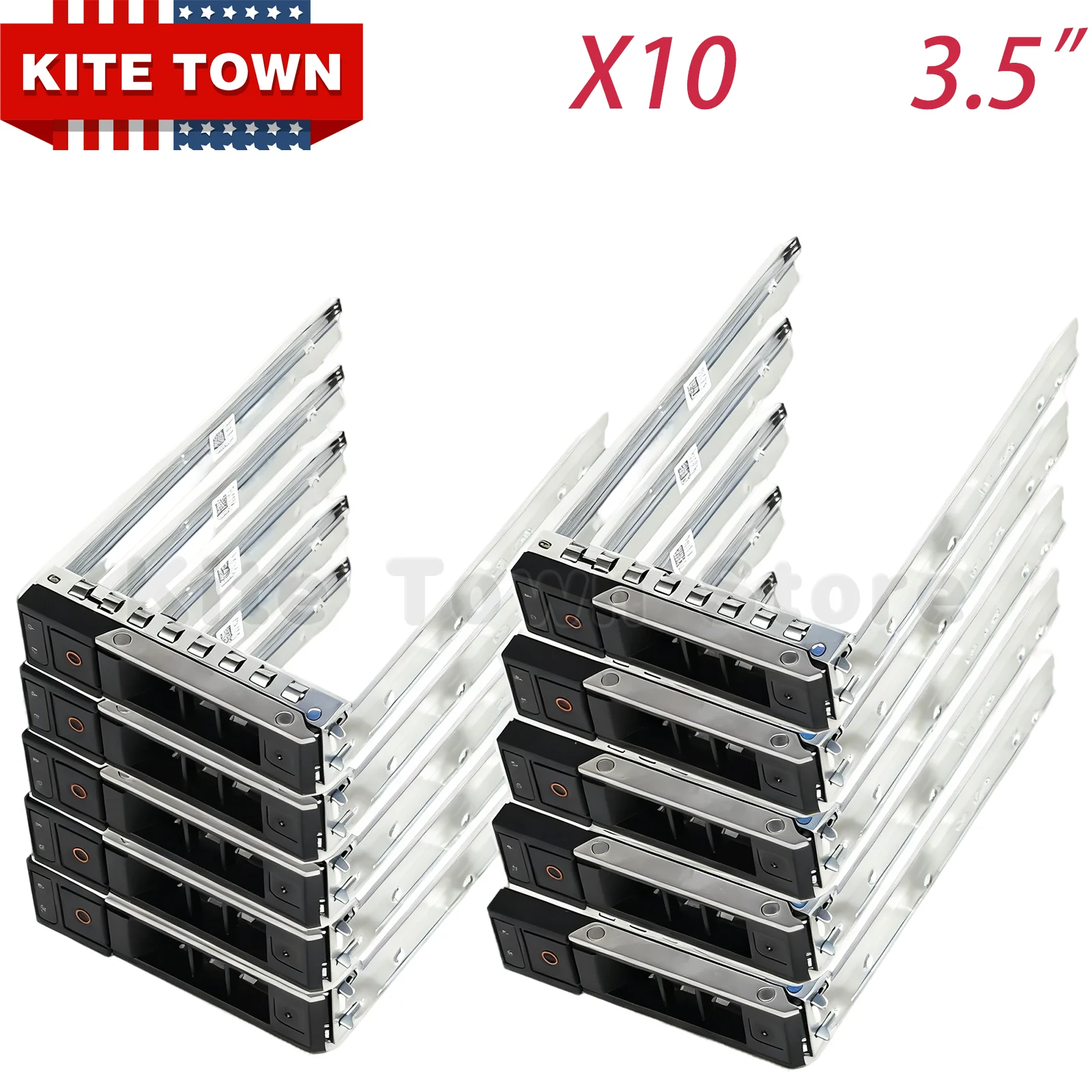 

Лот из 10 лотков для жесткого диска SAS 3,5 дюйма для Dell G14 G15 G16 R440 R640 R740 R750 R760