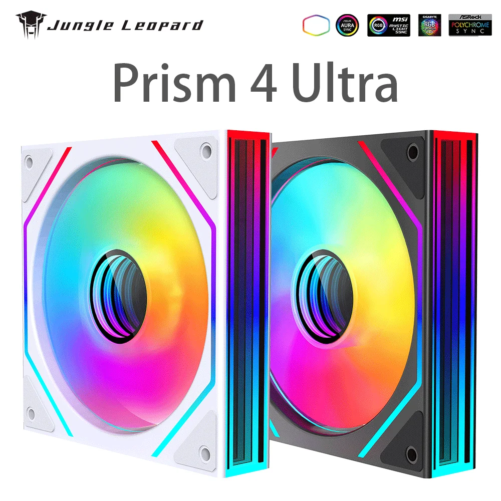 

Jungle Leopard Prism 4 Ultra Case Fan 12CM Cooling Desktop Silent ARGB Divine Light Synchronous Unlimited Mirror