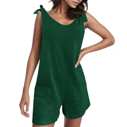 Sales Today Clearance Prime Only Women'S Clothing Solidcotton And Short Jumpsuit Outdoors Women Ropa Para Mujer