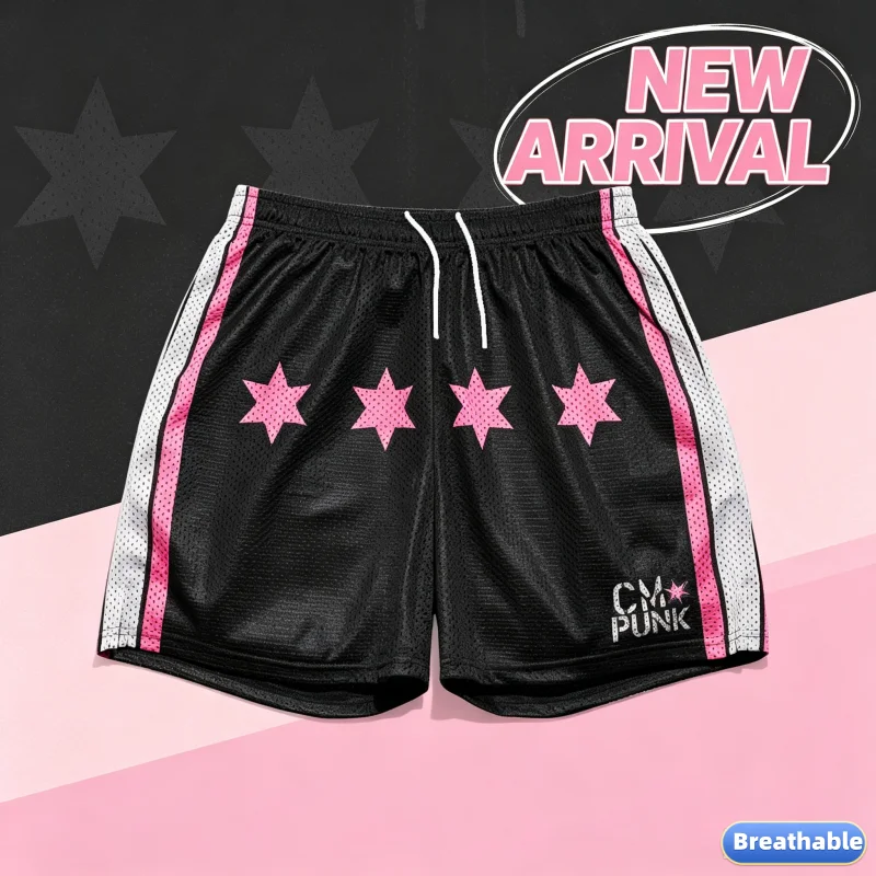 Fashion Comfortable Shorts Men's Running Sport Gym Fitness Breathable Training Male Quick Dry Beach Pants Street Hip Hop Sports
