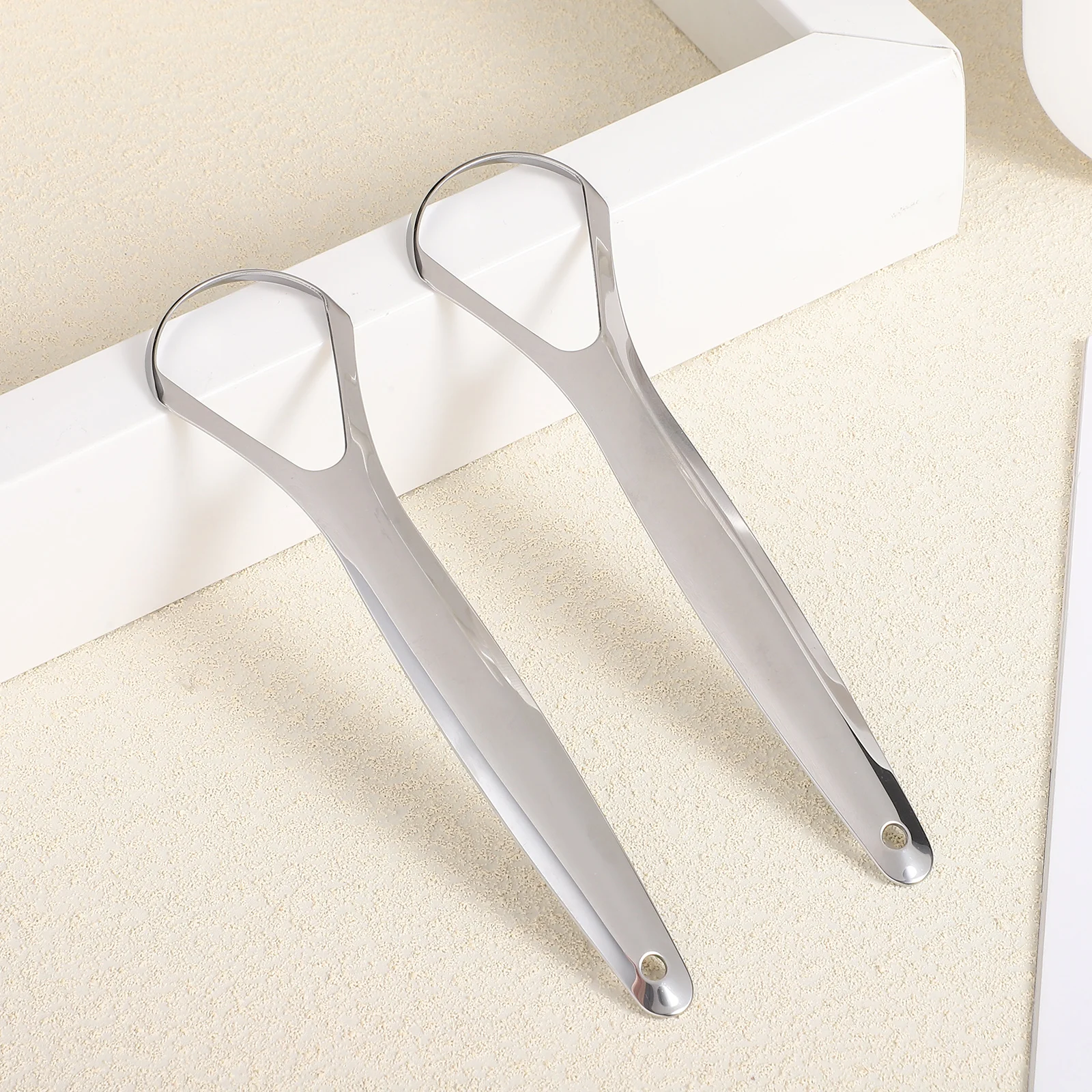 

2 Pcs Stainless Steel for Kids Tongue Scraper Adults Case al Care Tool tongue scraper pack Tongue Scraper Pack cleaners
