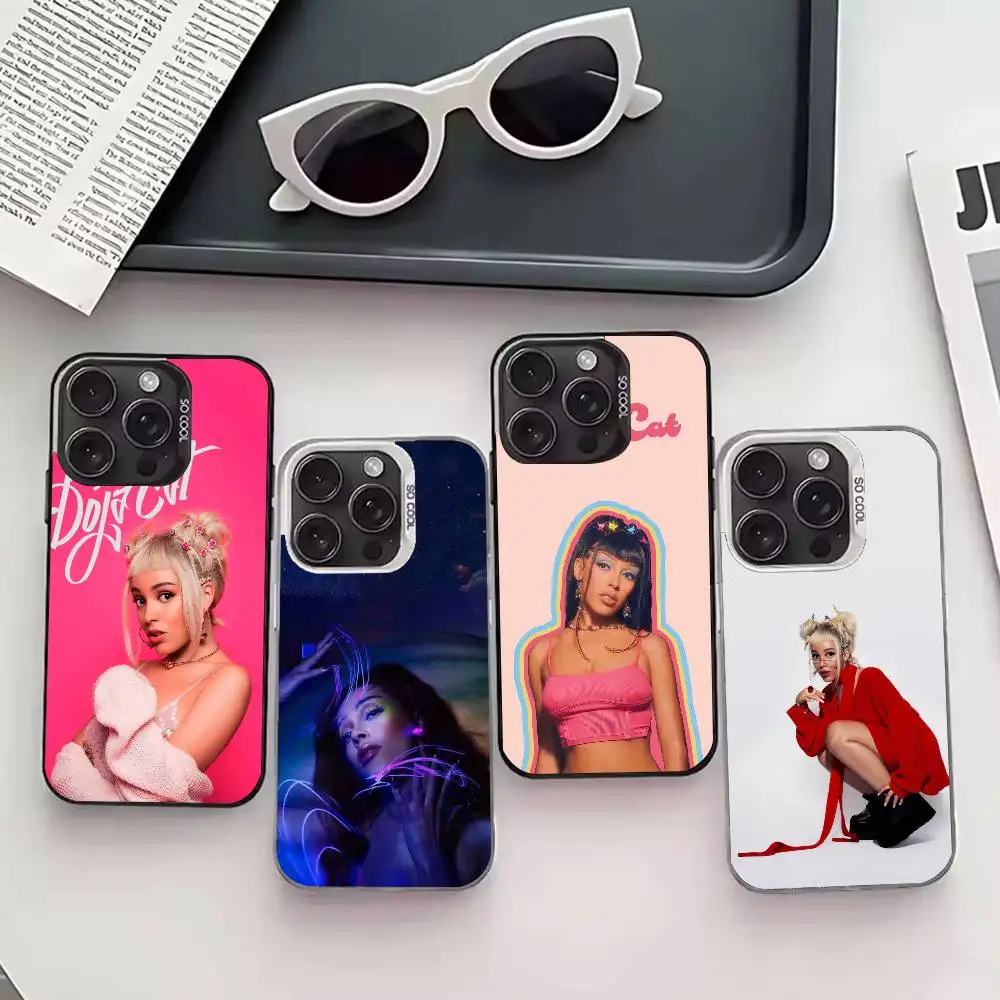 

S-Singer D-Doja Cats Phone Case For iPhone 17,16,15,14,13,12,11 Plus,Pro Max,XS,Colored silver phone case