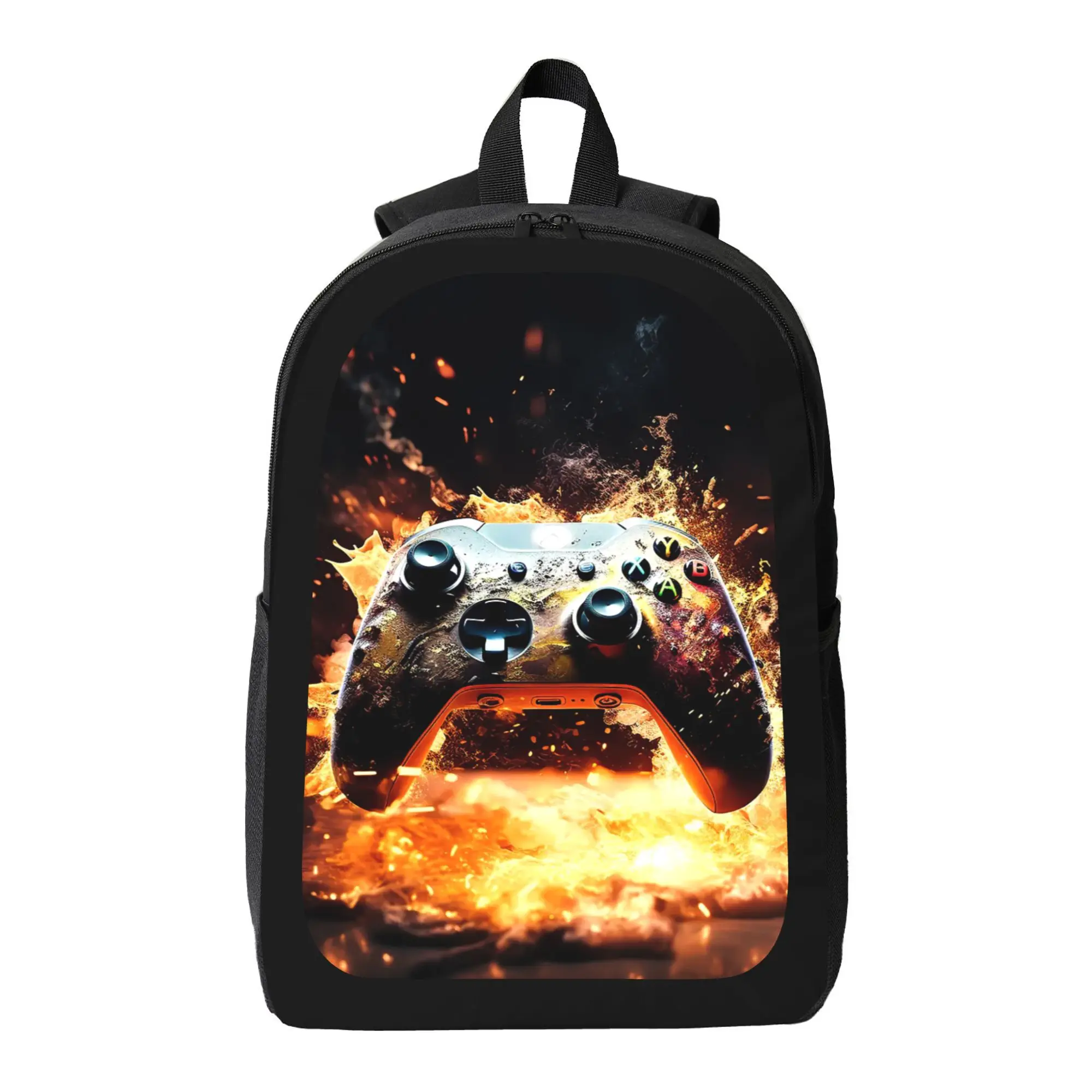 

Gaming Backpack with Dual Controller Graphics - Large Capacity School Bag, Lightweight Laptop Backpack with Adjustable Shoulder
