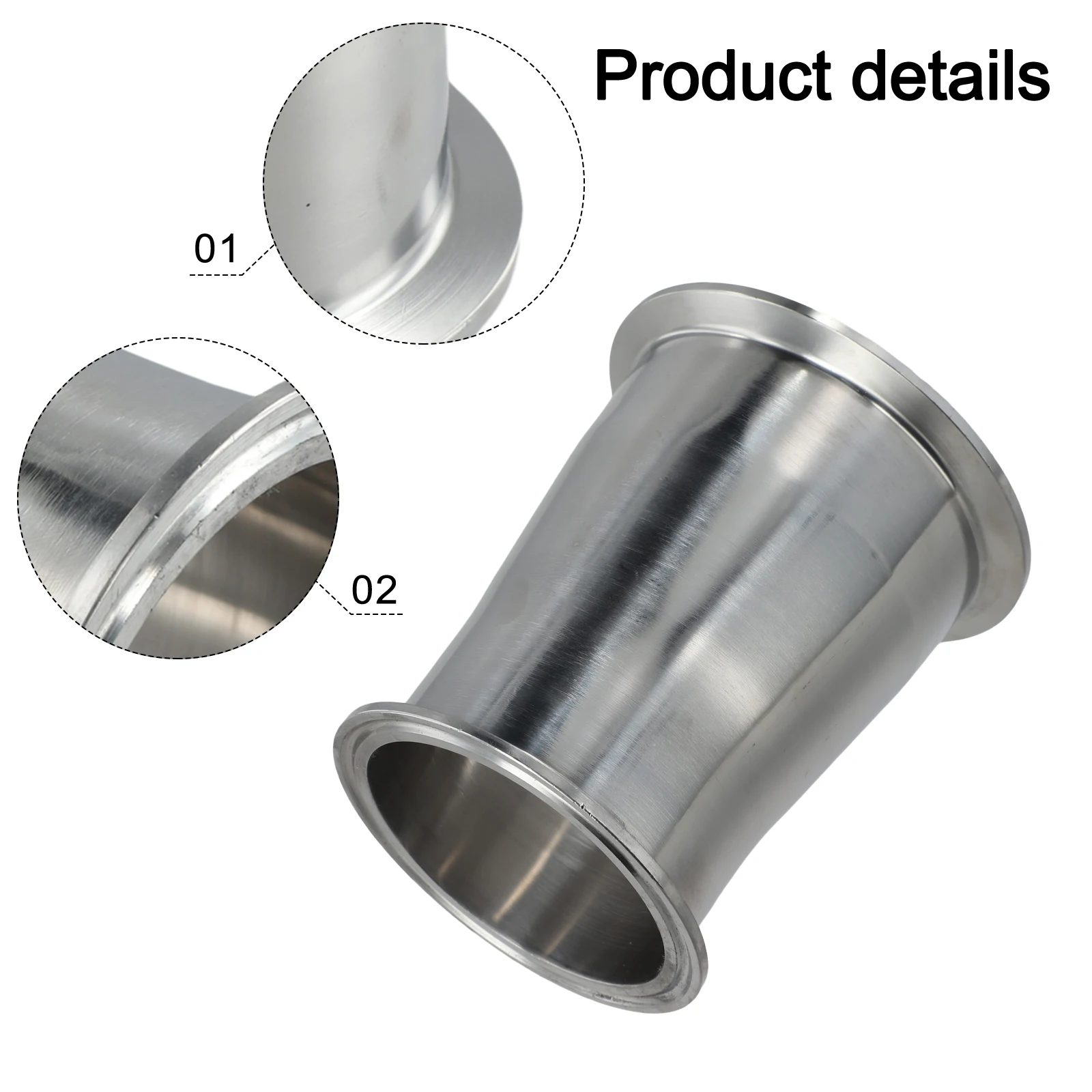 Industrial Applications Sanitary Pipe Fitting 76MM 3 X 89MM 3-1 2 Non-permanent Sealing Pharmaceutical Fittings