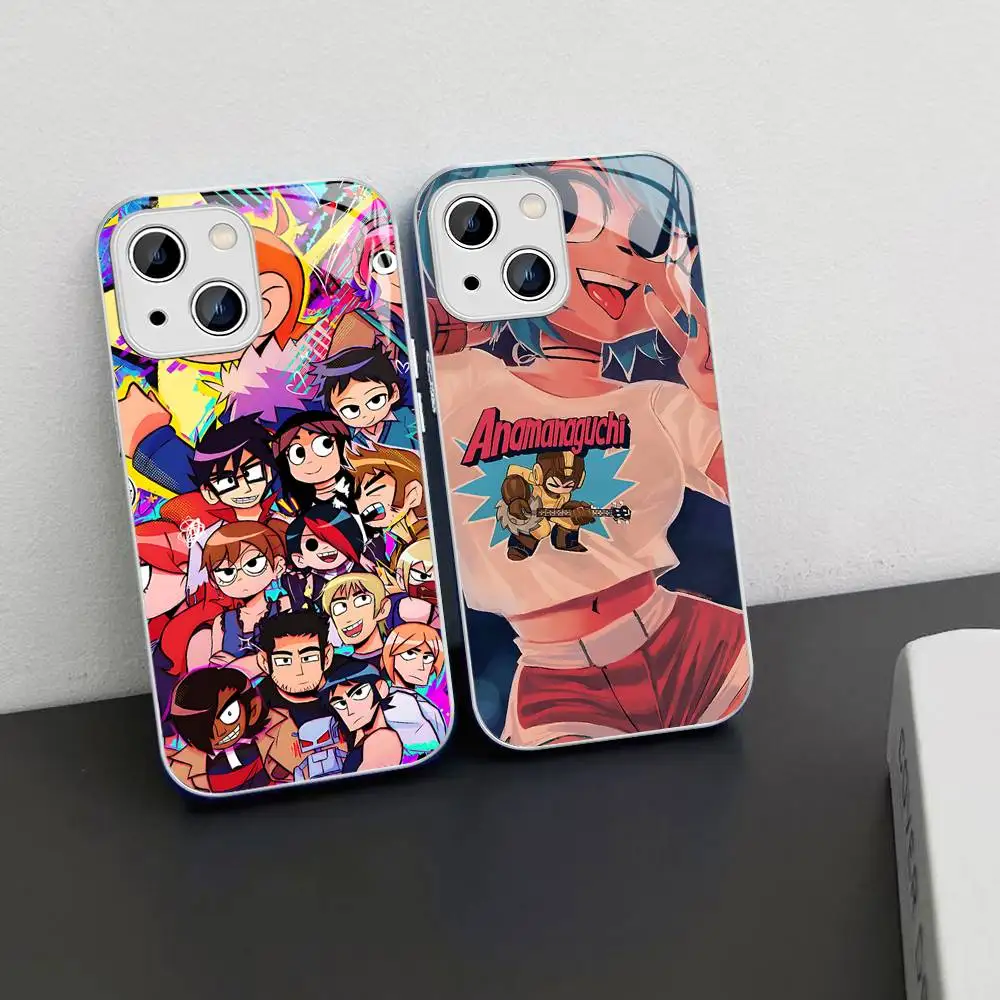 

Cartoon S-Scott Pilgrim Phone Case Tempered Glass For Iphone 14 13 12 11 Pro Mini XS MAX 14Plus X XS XR Cover