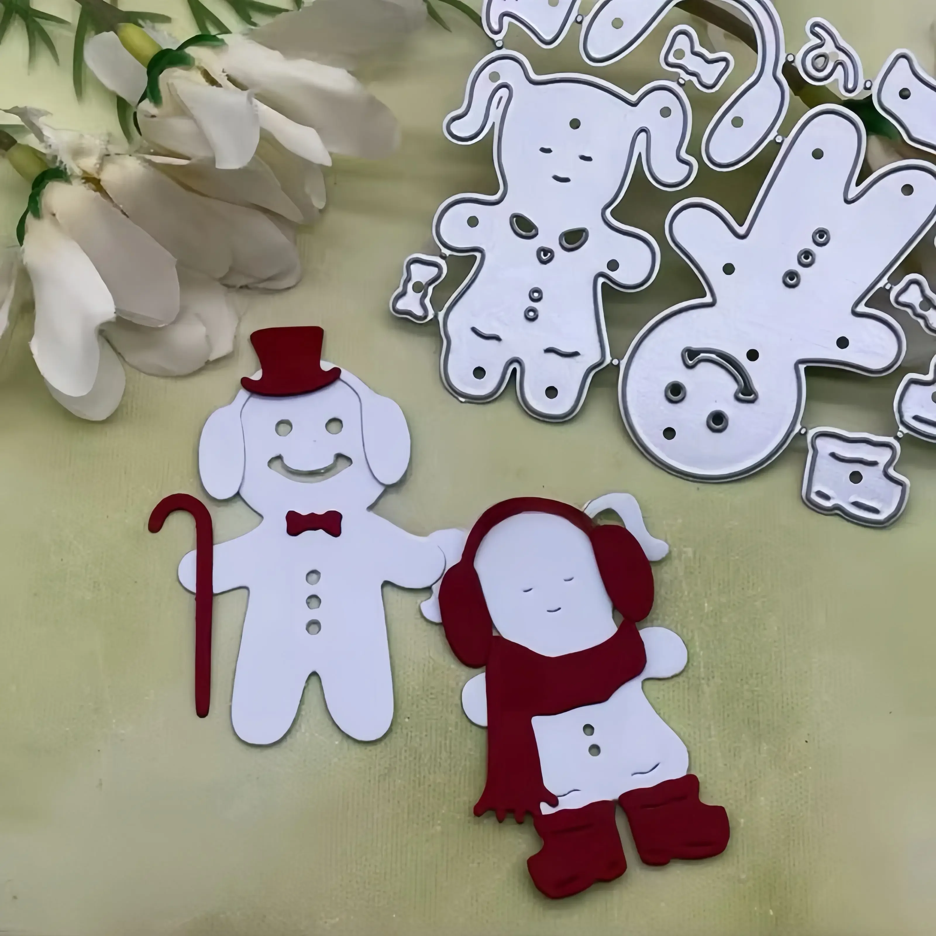 2025 New Arrival Christmas Gingerbread Man Metal Cutting Dies for Scrapbook Card Making Knife Mould Blade Punch Stencil Embossed