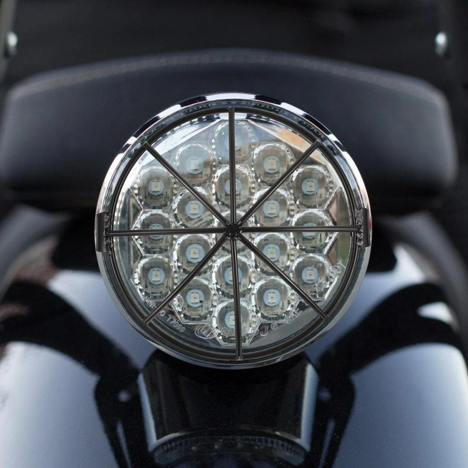 

Motorcycle Headlight Cover Metal Mesh Guard for Enhanced Night Visibility and Debris Protection Headlight Lens Cover Replacement