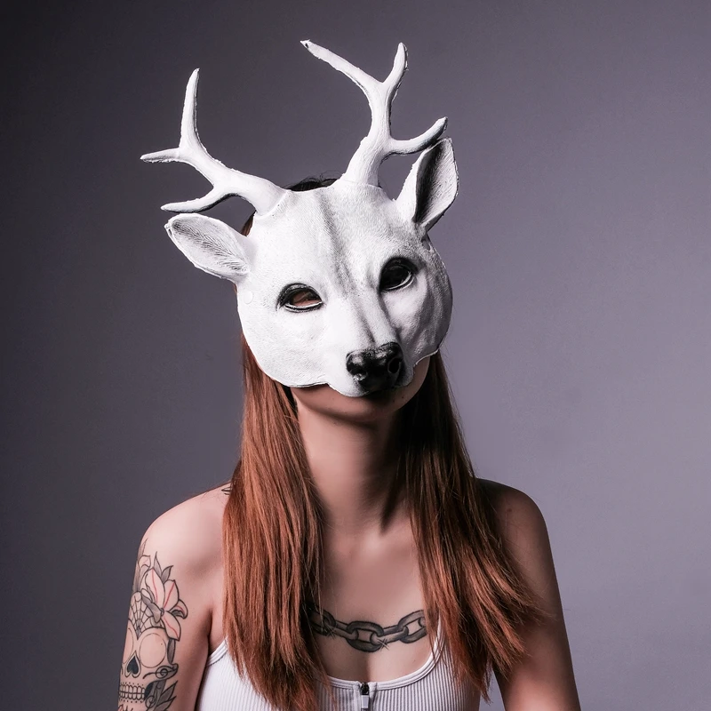 

Cosplay Deer Mask 3D Animal Mask PU Foam Personalized Gift Women Men Carnival Party Rave Club Role Play Masks