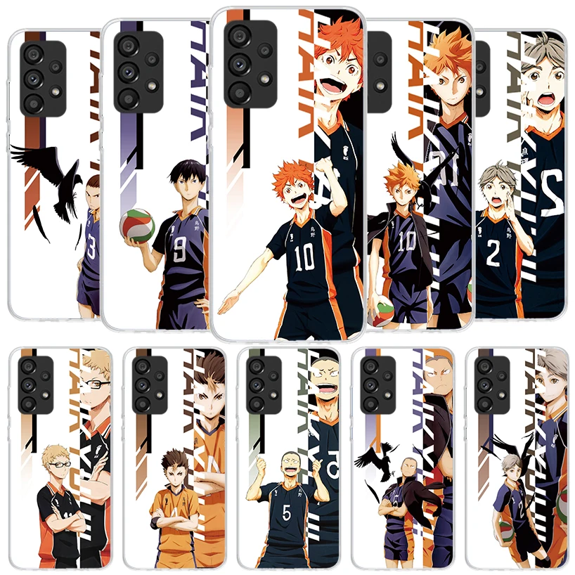 Anime Haikyuu Oya School Volleyball Phone Case For Samsung A15 A25 A35 A55 A14 A24 A34 A54 A13 A23 A33 A53 A12 A52 A32 A22 A42 A