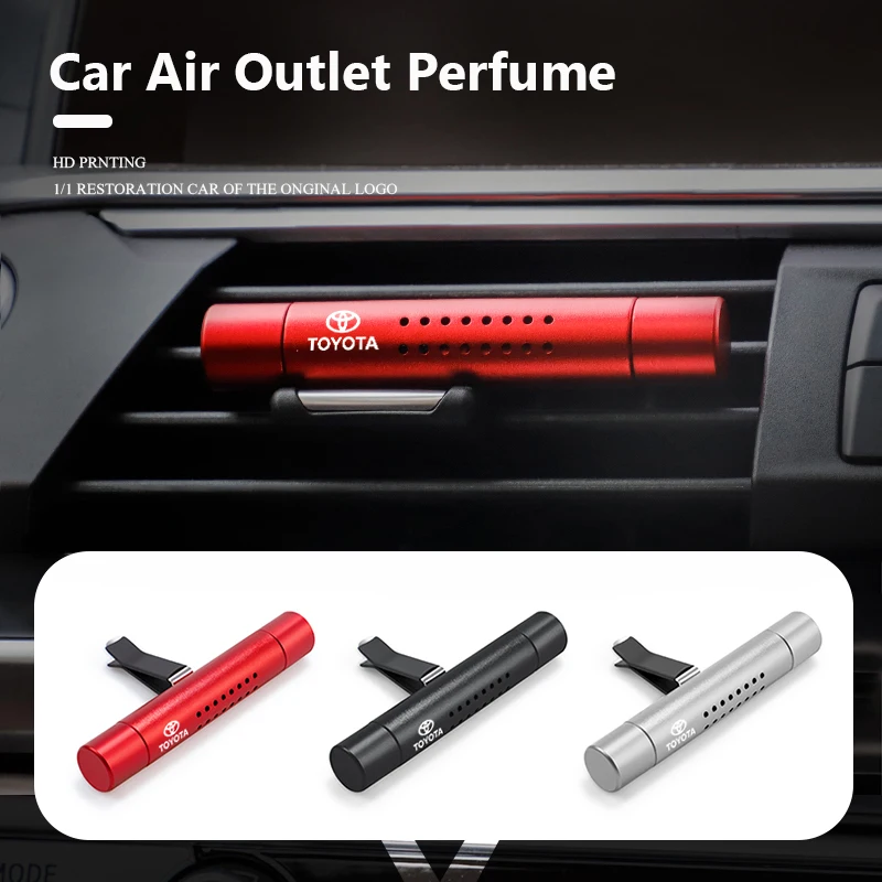 Car Air Outlet Perfume Clip Lasting Aromatherapy Accessories For Toyota 86 Mirai Supra Prado Alphard Vellfire Crown Sequoia Venz