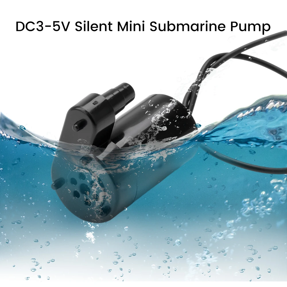 

DC 3-5V Brushless Motor Water Pump 100l/h Submerged Pump Fish Tank Craft Fountain Silent Mini Water Pump