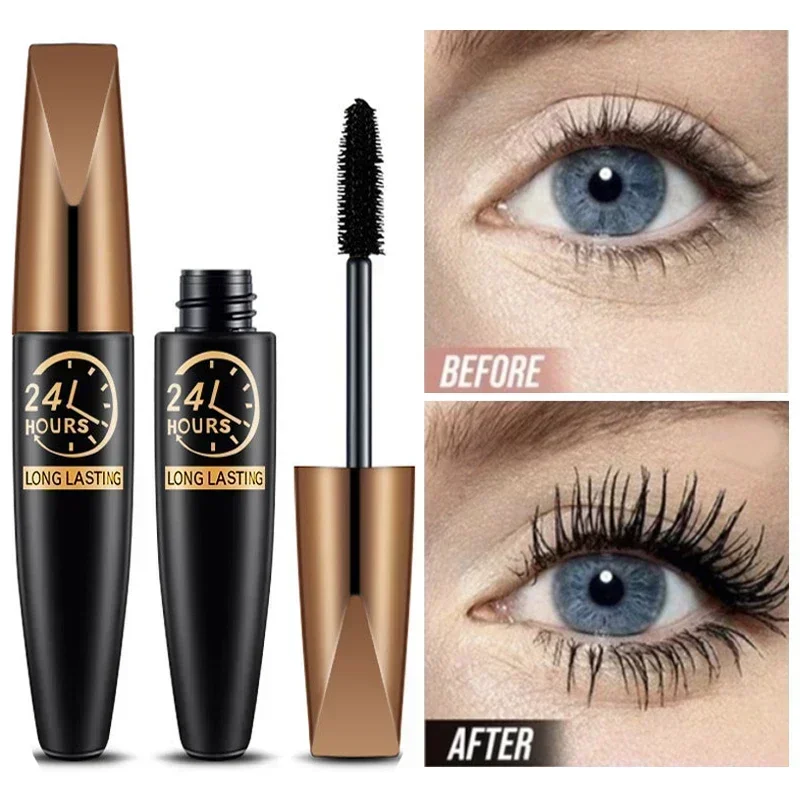 InjMascara-Extension de cils recourbés pour femme, imperméable, longue tenue, noir, beauté des yeux, maquillage, cosmétiques