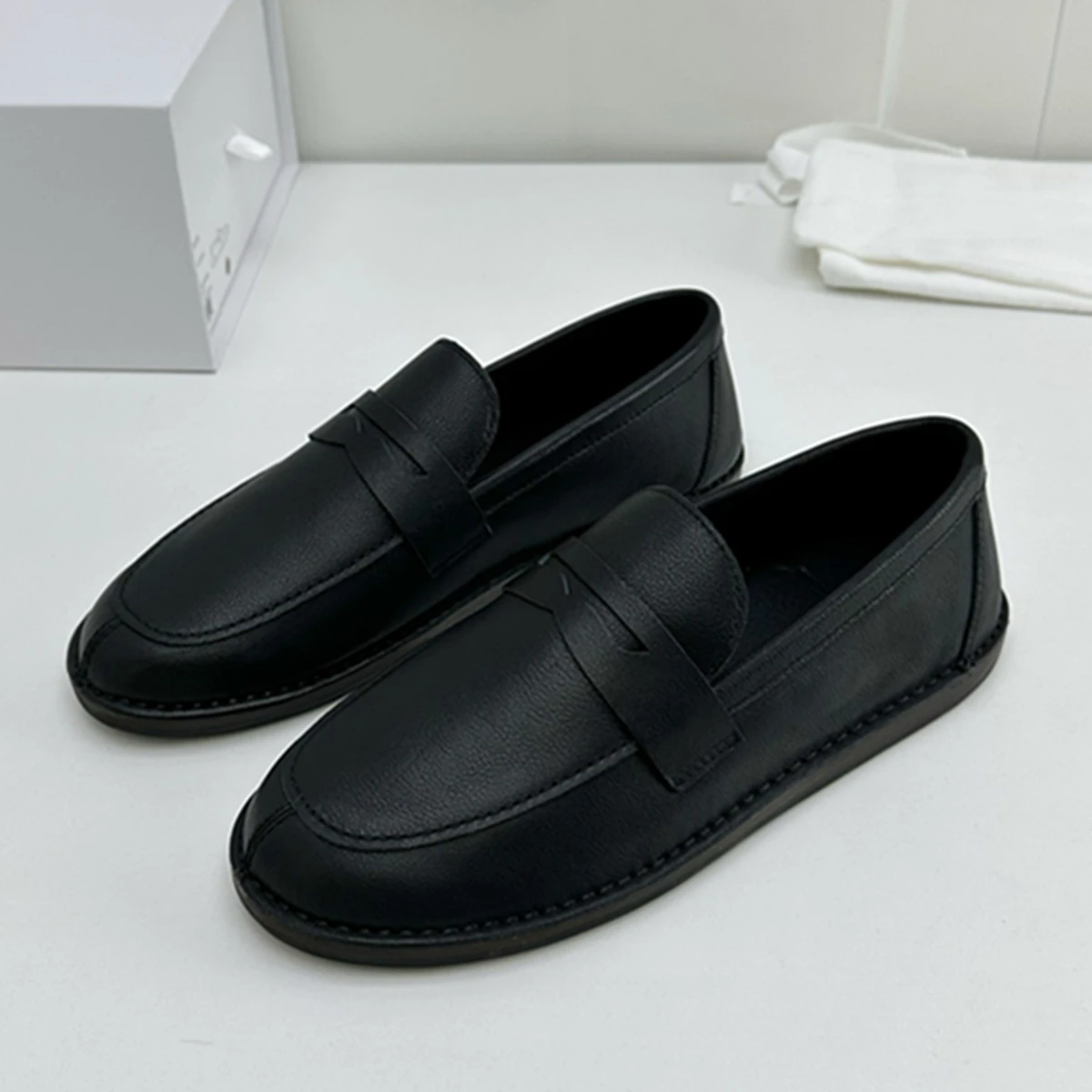 

Jenny&Dave 2026 Top Quality Flat Shoes Minimalist Women's Shoes Soft Soled Loafers Round Toe Grandma Shoes Casual Shoes Women