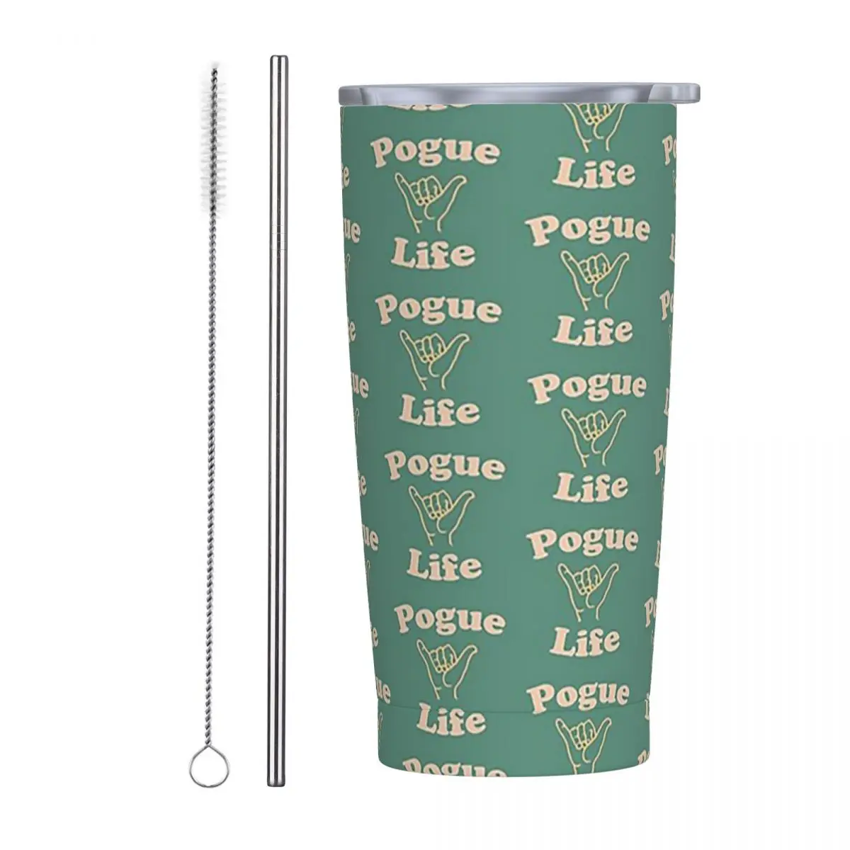 Outer Banks Pogue Life (Alternate) Stainless Steel Tumbler Vacuum Insulated Mug Thermal Cold Bottle Straws With Lid 20oz