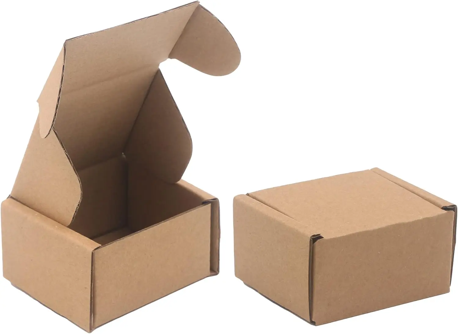 

8 Pack 3.1x1.5x2.5 Kraft Corrugated Cardboard Shipping Boxes, Small Mailing Boxes, Recyclable & Crush Resistant