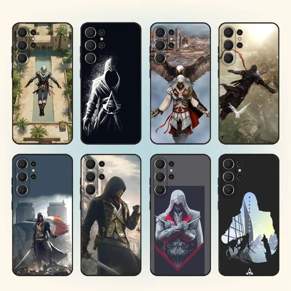 

A-Assassins C-Creeds Game Phone Case For Samsung S 25,24,23,22,30,21,10,9,Ultra,Plus,Lite,FE,4,5 G Soft Black Case