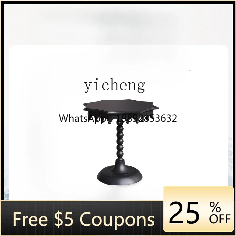 Solid Wood Sofa Side Table Movable Artistic Creative Bedside Table Advanced Sense