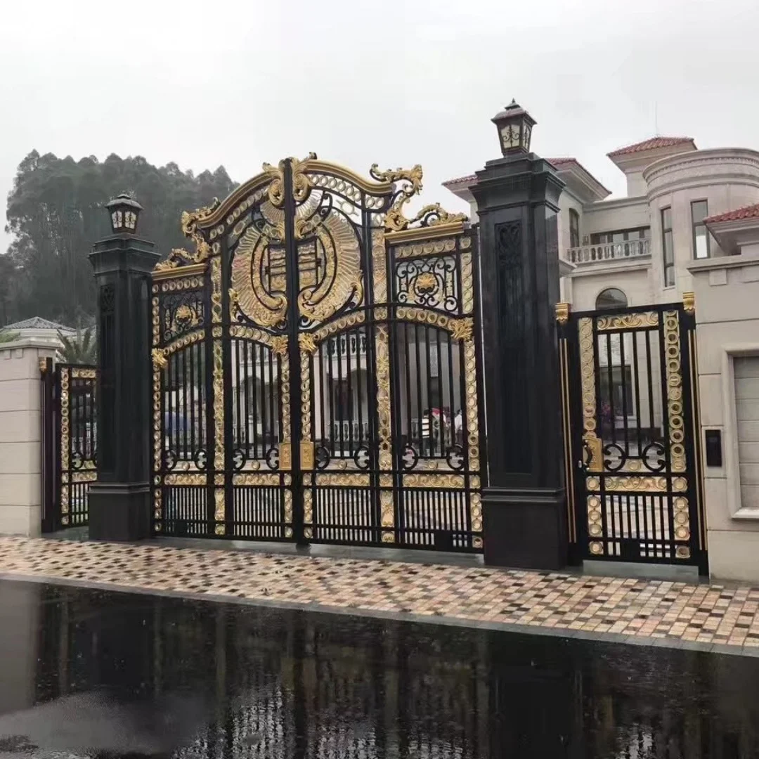 Home Garden Custom Powder Coated Modern Wrought Iron Gates …