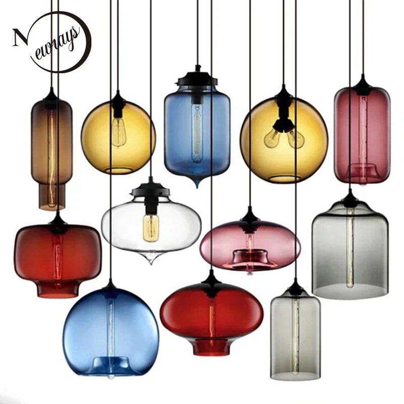 

Glass pendant lights ball shade pendant lamp hanging lamp kitchen living room bedroom restaurant hotel decor Modern nordic loft