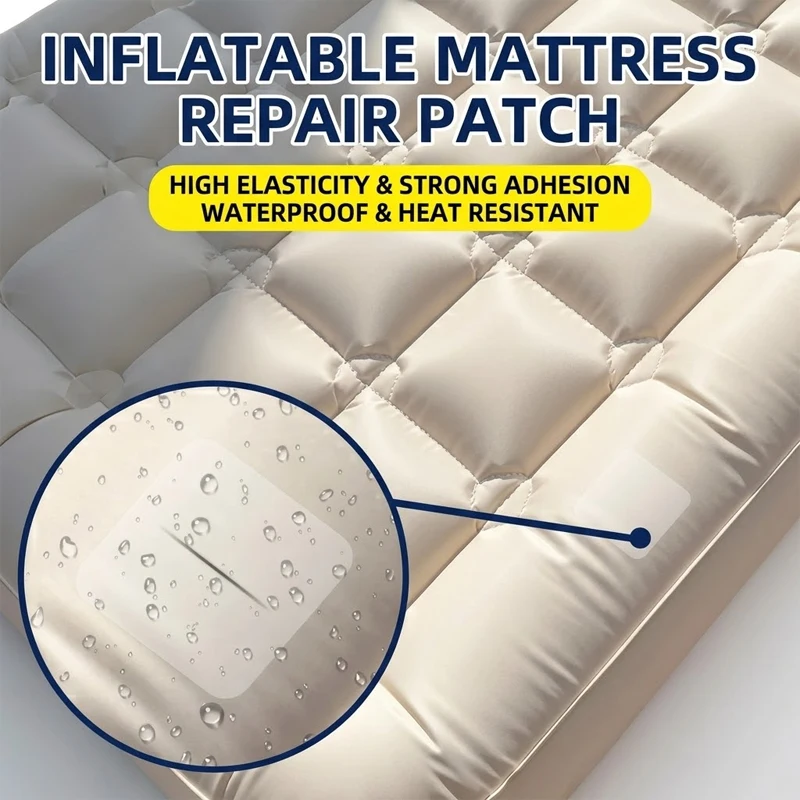 Inflatable Mattress Repair Patch Clear Self Adhesive Fix Sticker Heavy Duty Waterproof Solution for Air Beds and Pools ZORILYNX