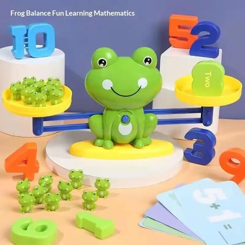 ~Mathematical Intelligence Math Toys Funny Frog Scale Children's Early Education Toys Addition Subtraction Balance Enlightenment