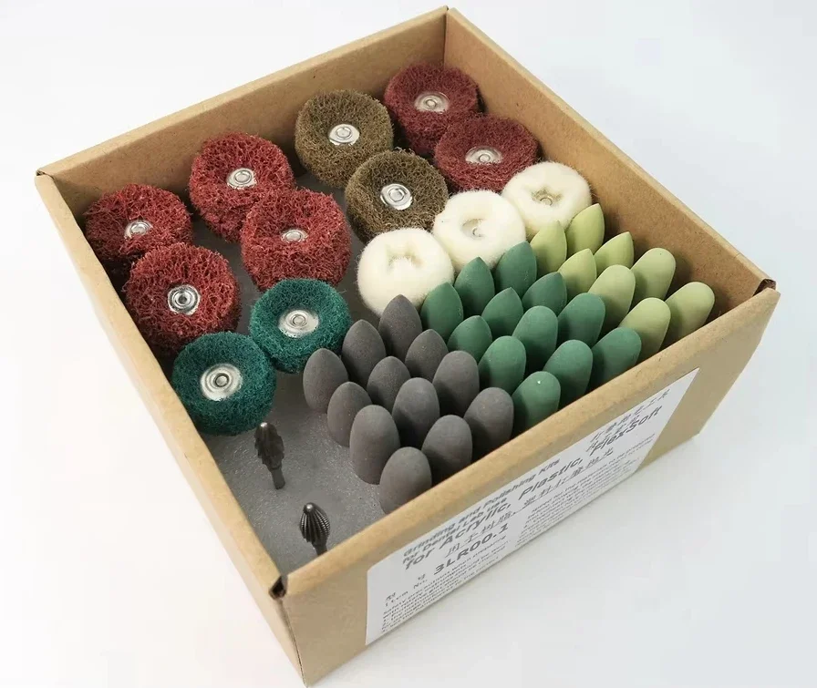 

Professional Lab Acrylic Resins Grinding Polishings Tools HP Burs Kit Silicon Polishers Labs Rotary Instruments