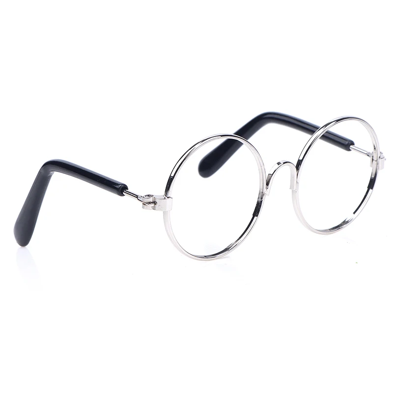 DIY Doll Dressing Accessories High Quality 20cm Dolls Glasses 3 Color Round Frame Lensless Eyewear Toy Miniature Eyeglasses