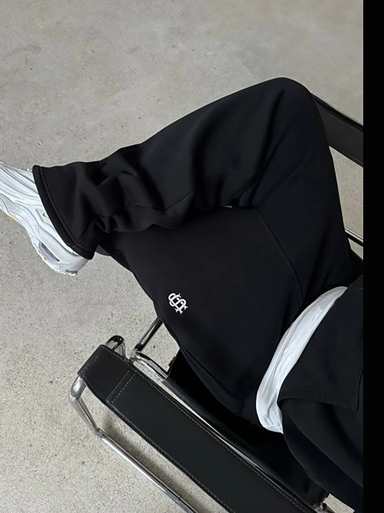 جديد ريترو مستقيم السراويل رياضية الشارع الشهير السراويل شخصية بانت الساق سستة التطريز الهيب هوب عادية ركض الرجال السراويل