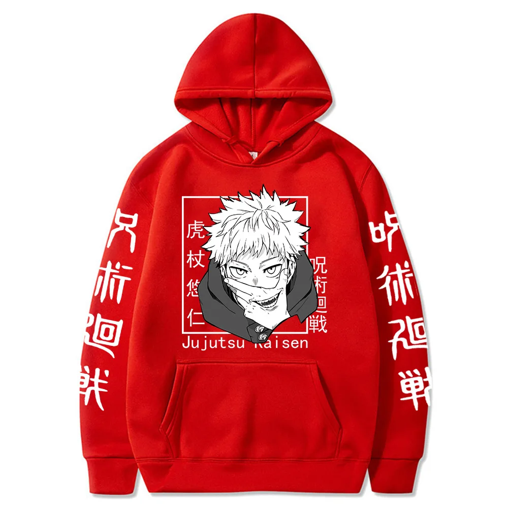 The New Autumn and Winter Japanese Manga Jujutsu Kaisen Jujutsu Kaisen Printed Men's Hooded Sweatshirt and Hoodie